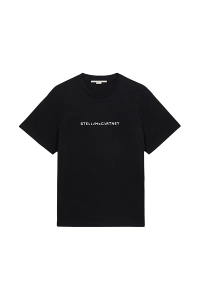 Stella Mccartney Oversized Logo T-shirt In Black