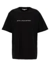Stella Mccartney T-shirt With Logo Print And Crew Neckline In Black