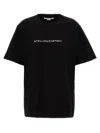 Stella Mccartney T-shirt With Logo Print And Crew Neckline In Black
