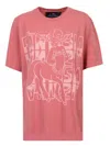 Stella Mccartney Round Collar Printed T-shirt In Pink