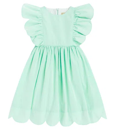 Stella Mccartney Kids' Taffeta Dress In Greenish
