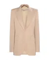 Stella Mccartney Oat Wool Blazer In Nude