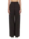 Stella Mccartney Tailored Flared Pants In Wool In Brown