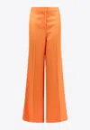 Stella Mccartney Mid-rise Flared Trousers In Orange