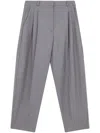 Stella Mccartney Pleated High-rise Wool Pants In Grey