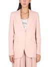 Stella Mccartney Rose Fluid Linen Single-breasted Blazer