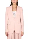 Stella Mccartney Oat Wool Blazer In Pink
