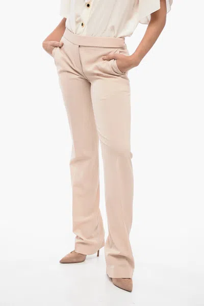 Stella Mccartney Tailored Low-waist Pants With Slim Fit In Beige