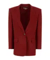 Stella Mccartney Oversize Wool Blazer Flap Pockets In Red