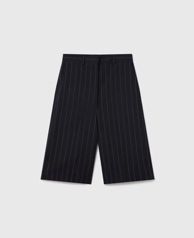 Stella Mccartney Tailored Pinstripe Wool Shorts In White