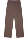 Stella Mccartney Wool Tailored Trousers In Brown