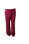 Stella Mccartney Tailored Trousers In Pink Wool In Pink