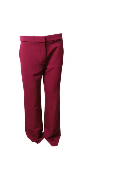 Stella Mccartney Tailored Trousers In Pink Wool