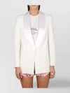 Stella Mccartney Tailored Tuxedo Jacket Long Sleeves In White