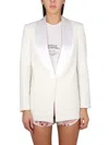 Stella Mccartney Tailored Tuxedo Jacket Long Sleeves In Red