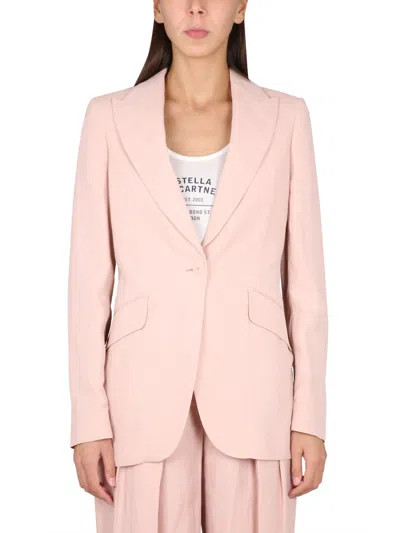 Stella Mccartney Tailored Viscose Blazer In Pink
