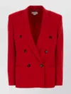 Stella Mccartney Tailored Wool Blazer Featuring Structured Shoulders In Red