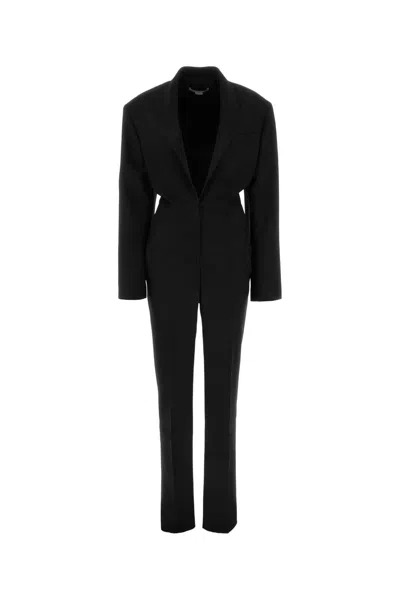 Stella Mccartney Tailored Wool Jumpsuit With Silk-lined Interior In Black