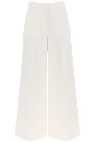 Stella Mccartney Tailored Wool Trousers In White,neutro