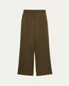 Stella Mccartney Tailored Wool Wide-leg Trousers In Brown