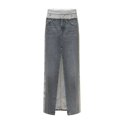Stella Mccartney Tailoring Mixed Skirt In Gray