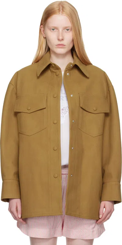 Stella Mccartney Tan Alter Faux-suede Overshirt