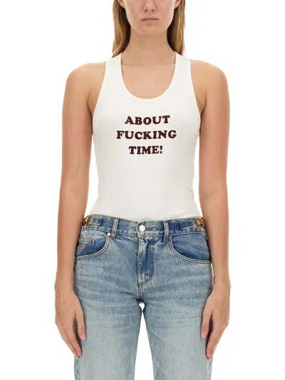 Stella Mccartney Tank Top About F* Time In White