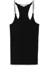 Stella Mccartney Sleeveless Top With Chain-link Detailing In Black