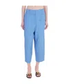 Stella Mccartney Tapered Leg Cropped Trousers In Blue