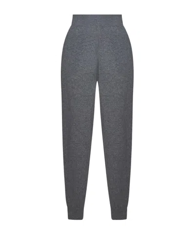 Stella Mccartney Tapered Leg Knitted Trousers In Gray
