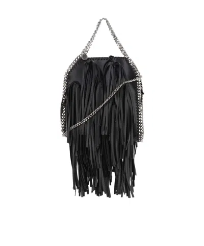 Stella Mccartney Tassel Detailed Mini Falabella Tote Bag In Black