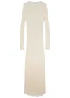 Stella Mccartney Fringed Crochet Maxi Dress In White