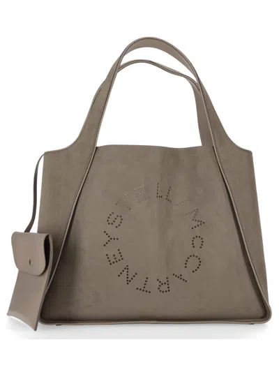 STELLA MCCARTNEY TAUPE LOGO TOTE