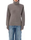 Stella Mccartney Sophisticated High-neck Pullover With Padded Shoulders