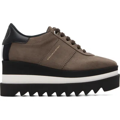 Stella Mccartney Taupe Sneak-elyse Platform Sneakers In Multi