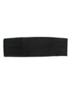 Stella Mccartney Adjustable Pleated Satin Weave Belt In Black  