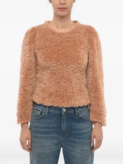 Stella Mccartney Teddy Bouclé Sweater In Brown