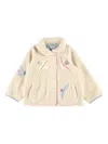 Stella Mccartney Teddy Embroidered Jacket In Neutral