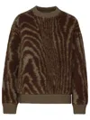 STELLA MCCARTNEY STELLA MCCARTNEY TEDDY SWEATER IN BROWN WOOL BLEND