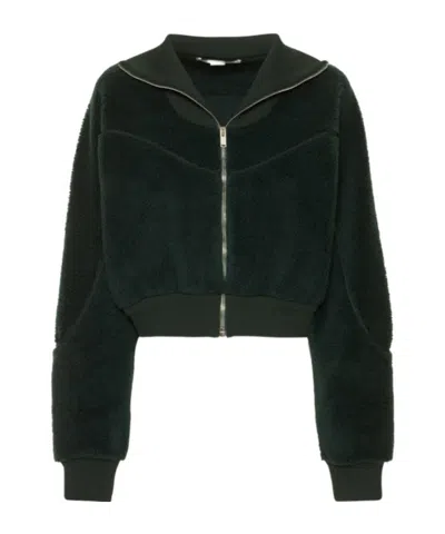 Stella Mccartney Teddy Zip Up Cardigan Sweater In Black