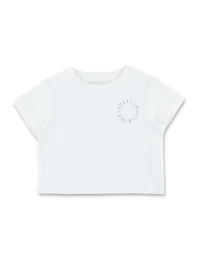 Stella Mccartney Kids' Tee Small Circle Logo In White