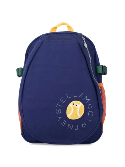Stella Mccartney Kids' Tennis-ball-motif Backpack In Blue