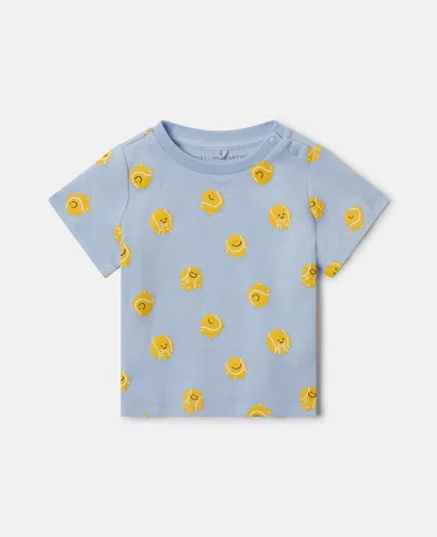 Stella Mccartney Tennis Ball Print T-shirt In Blue