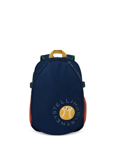 Stella Mccartney Kids' Tennis-ball Motif Backpack In Blue