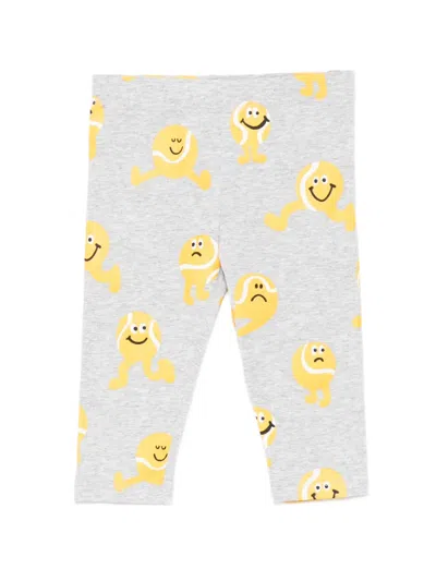 Stella Mccartney Babies' Tennis-print Leggings In Gray