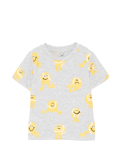 Stella Mccartney Babies' Tennis-print T-shirt In Gray