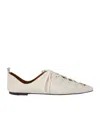 Stella Mccartney Terra Pointed Lace-up Shoes In Nude