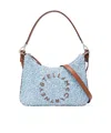 Stella Mccartney Terry Denim Cross-body Bag In Blue