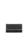 Stella Mccartney Textured Black Bag With Chain Trim And Flap Closure