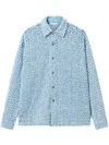 Stella Mccartney Oversized Denim Beaded Cloth Shirt